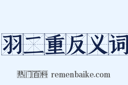 羽二重反义词是什么意思的图片